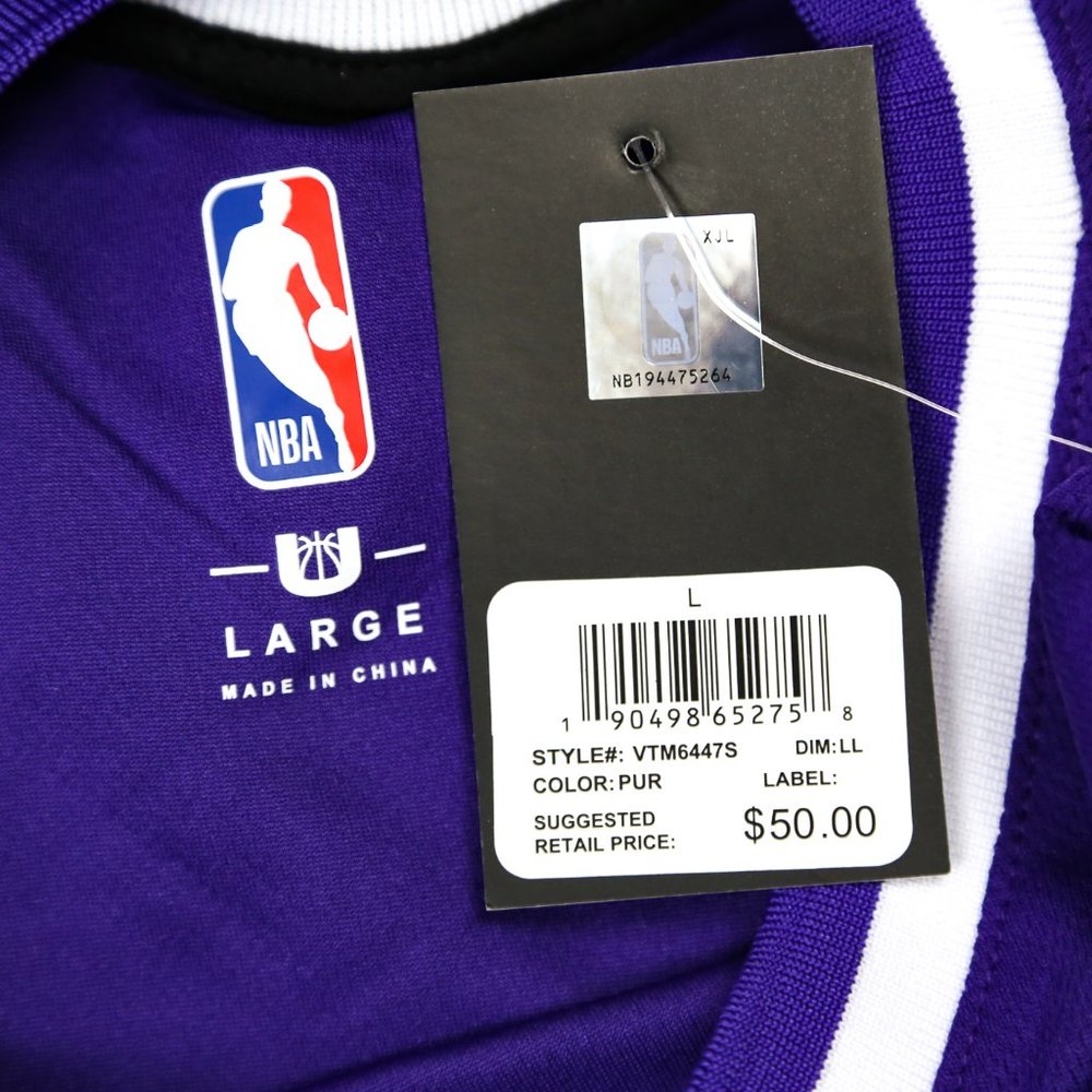 LA Lakers Shooting Training Jersey Shirt Purple - Picture 8 of 9